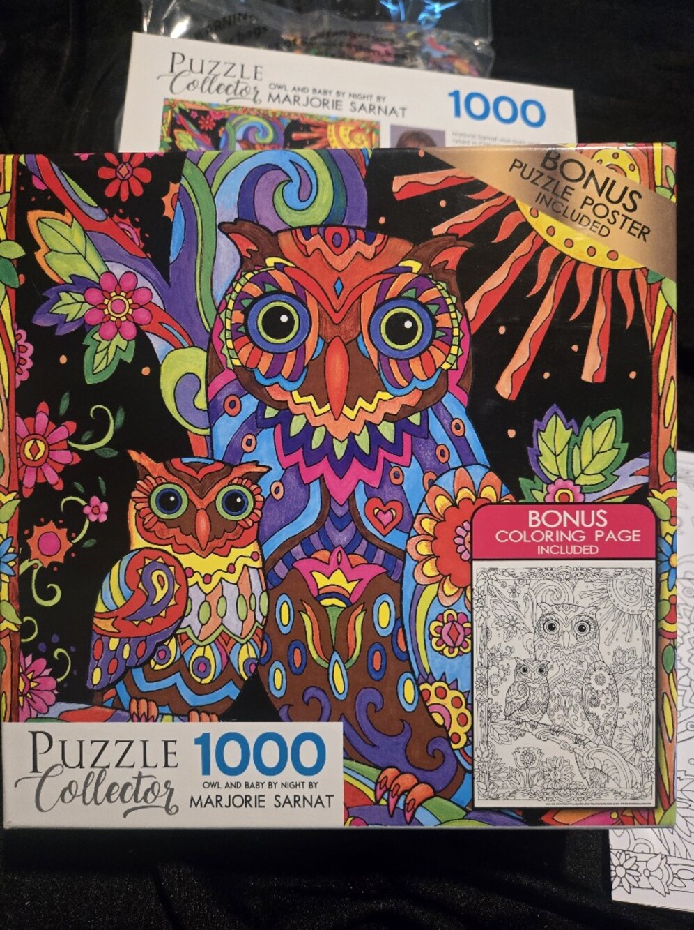 1000 Piece Jigsaw Puzzle Owl And Baby Vibrant Colors